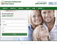 Tablet Screenshot of horizonspestcontrol.com